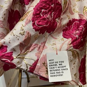 NWT ASOS LUXE floral jacquard bubble plunge dress